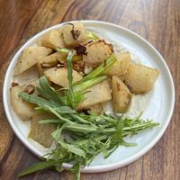 Roasted kohlrabi  at Michelangelo Cafe in Tel Aviv