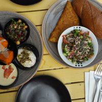 Jaffa breakfast  at Michelangelo Cafe in Tel Aviv