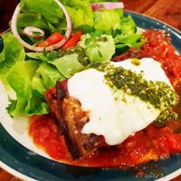 Musaka at Michelangelo Cafe in Tel Aviv