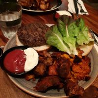 Veggie burger at Michelangelo Cafe in Tel Aviv