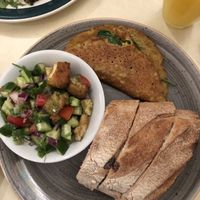 Vegan omelette  at Michelangelo Cafe in Tel Aviv