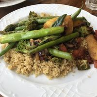 Green main dish at Michelangelo Cafe in Tel Aviv