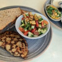 Jaffa style breakfast at Michelangelo Cafe in Tel Aviv