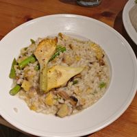 mushroom risotto at Michelangelo Cafe in Tel Aviv