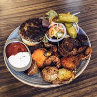Mushroom burger ✌🏼  at Michelangelo Cafe in Tel Aviv