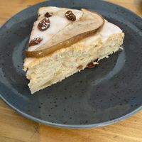 Pear and raisin cake at Glow in Luxembourg City