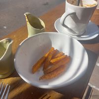 Sweet potato fries were fantastic! (I ate most of them before taking a pic) at Nourish'd Cafe & Juicery - Kloof in Cape Town