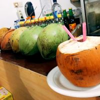cold sweet coconuts, any color you like it at Warung Pande Vegan - Canggu in Canggu