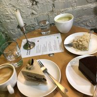Cakes, coffee and matcha at Sereda in Kyiv