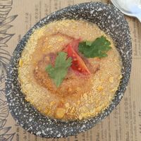 Mango gazpacho at Llévame al Huerto in Gran Canaria