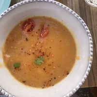 Mango gazpacho  at Llévame al Huerto in Gran Canaria