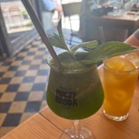 Lemonade and orange yerba at Warzywniak in Poznan