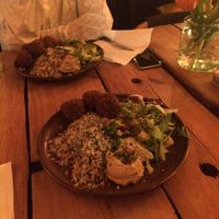 falafel and rice bowl at Warzywniak in Poznan