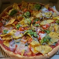 Vegan Nacho Pizza at Parrino's Pizza in Miranda