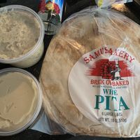 Baba ghanouj pita hummus homemade at Cedars Grill in St Petersburg