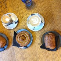 Cheese pastry and chocolate croissants at I Scream Coffee in Leiden