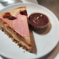 Cheesecake and Buttercup at Under the Sun Cafe in Long Beach