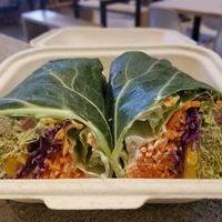 raw vegan tuna wrap at Under the Sun Cafe in Long Beach