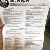 Wide variety of beverages (i forgot to take a pic of the other side tho) at Under the Sun Cafe in Long Beach