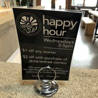 Happy hour specials at Under the Sun Cafe in Long Beach