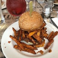 Vegan Caribbean Burger at Bread Meats Bread in Edinburgh