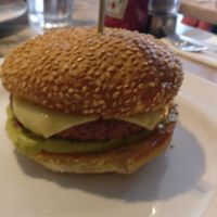 Vegan avocado burger at Bread Meats Bread in Edinburgh