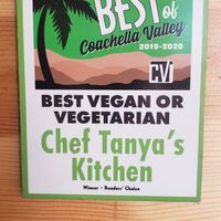 The best V restaurant in CV. at Chef Tanya's Kitchen in Palm Springs