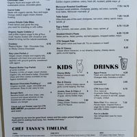2025 menu p2  at Chef Tanya's Kitchen in Palm Springs
