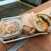 Banh mi sub with macaroni salad at Chef Tanya's Kitchen in Palm Springs