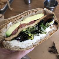 BLT sandwich with crack cheese at Chef Tanya's Kitchen in Palm Springs