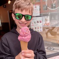 Strawberry is soooo fresh and delicious!! at Gelato Boy - Pearl in Boulder