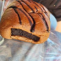 Chocolate cake in chocolate bun - tasty and not too sweet at HiPizza in Taipei