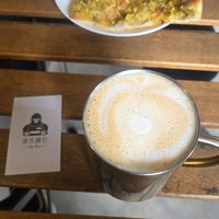 Café latte with soy milk at HiPizza in Taipei