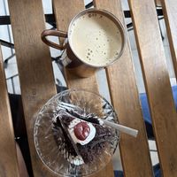 Vegan Black forset gateau with earl grey tea  at HiPizza in Taipei