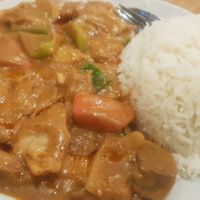 No chicken curry and rice (vg) at Amaysia Restaurant in Newcastle Upon Tyne