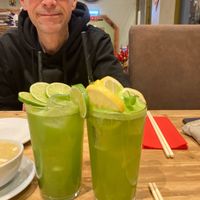 Homemade limeade and lemonade  at Amaysia Restaurant in Newcastle Upon Tyne