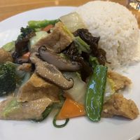 Mixed veg and deep fried tofu   at Amaysia Restaurant in Newcastle Upon Tyne