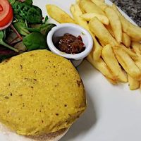 Falafel burger at Marcellos of Douglas in Cork