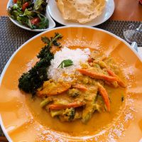 Veggie curry at Cardamomo in Leiria