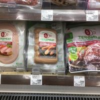 soy ham slices, soy sausages, and soy hamburg steaks at Natural Lawson - Mejiro in Tokyo