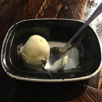 Vegan vanilla ice cream at Turtle Bay in Newcastle Upon Tyne