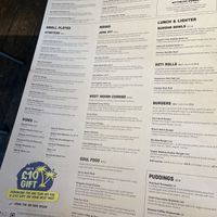 Menu 03/2023  at Turtle Bay in Newcastle Upon Tyne