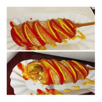 Classic Corn Dog with Impossible Sausage at Fox & Son Fancy Corndogs in Philadelphia