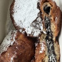 Fried Oreos (a little too squishy, but that may have been my fault. Ordering at the end of the day and also leaving the box closed for at least 15 minutes after purchasing.)  at Fox & Son Fancy Corndogs in Philadelphia