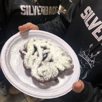 Banana vegan funnel cake  at Fox & Son Fancy Corndogs in Philadelphia