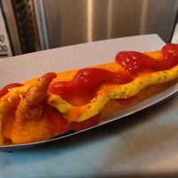 Vegan corn dog at Fox & Son Fancy Corndogs in Philadelphia