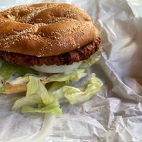 BBQ plant beef burger  at MAX in Oslo