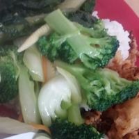 veggie rice at Chow's Family Vegetarian Restaurant in Johor Bahru