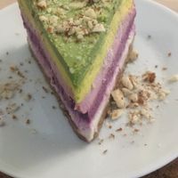 Layered raw cake at Agrus in Lviv