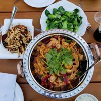 Bok Choy, Veggy hot pot, bean curd at Chef Tan in Highland Park